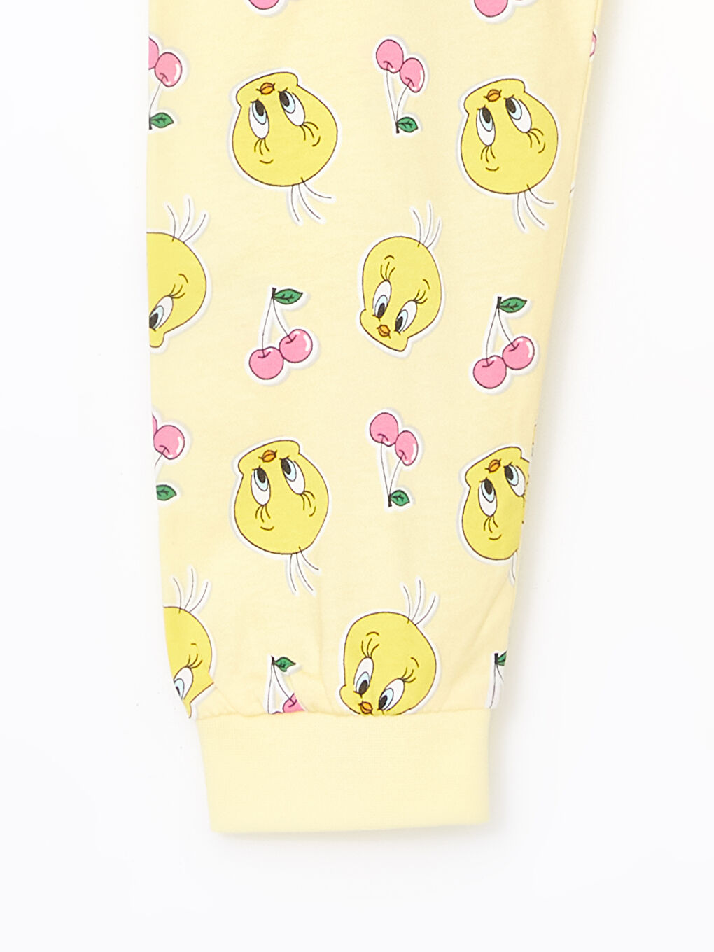 LCW Kids Sarı Bisiklet Yaka Tweety Baskılı Kız Çocuk Pijama Takımı - 5