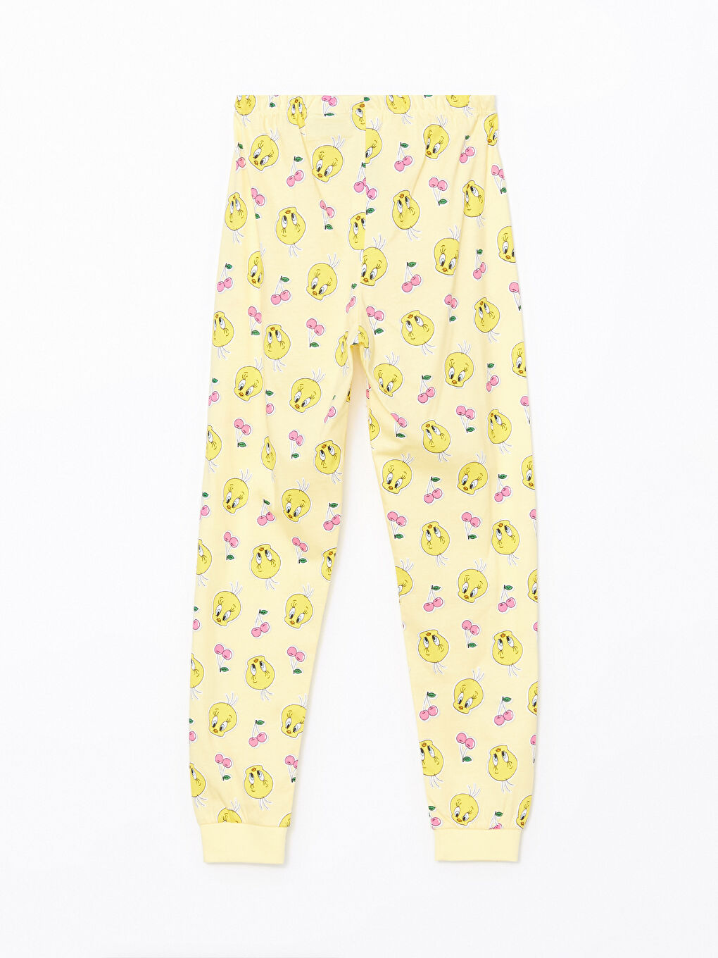 LCW Kids Sarı Bisiklet Yaka Tweety Baskılı Kız Çocuk Pijama Takımı - 6