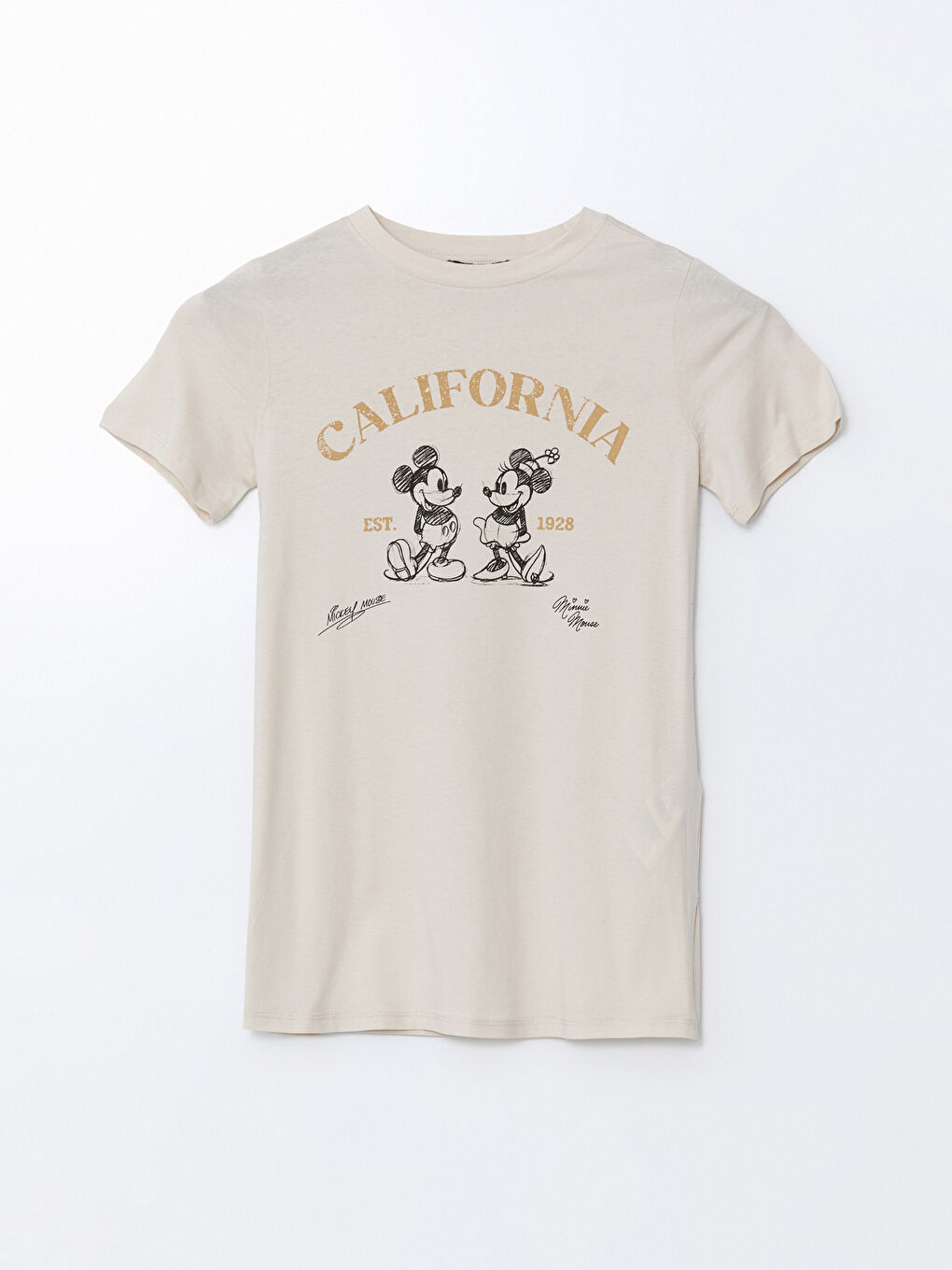 Mickey and Minnie Mouse Printed Women's T-Shirt -S57395Z8-QW4