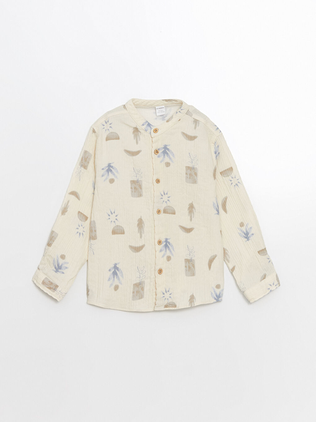 Grandad Collar Printed Boy’S Shirt -S57442Z1-LQA