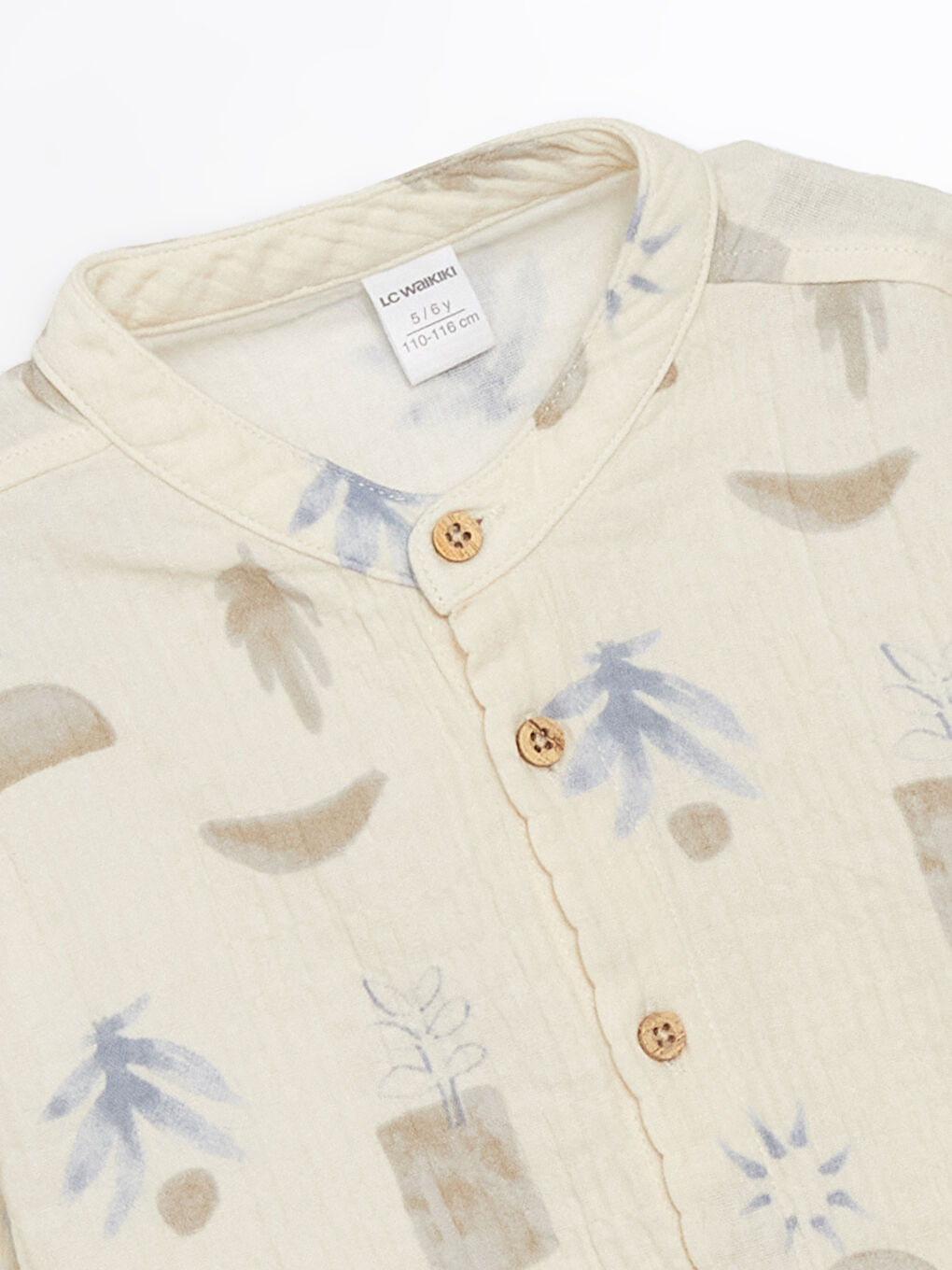 Grandad Collar Printed Boy’S Shirt -S57442Z1-LQA