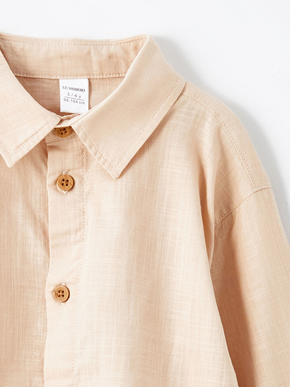 Pembe Basic Uzun Kollu Erkek Çocuk Gömlek-1