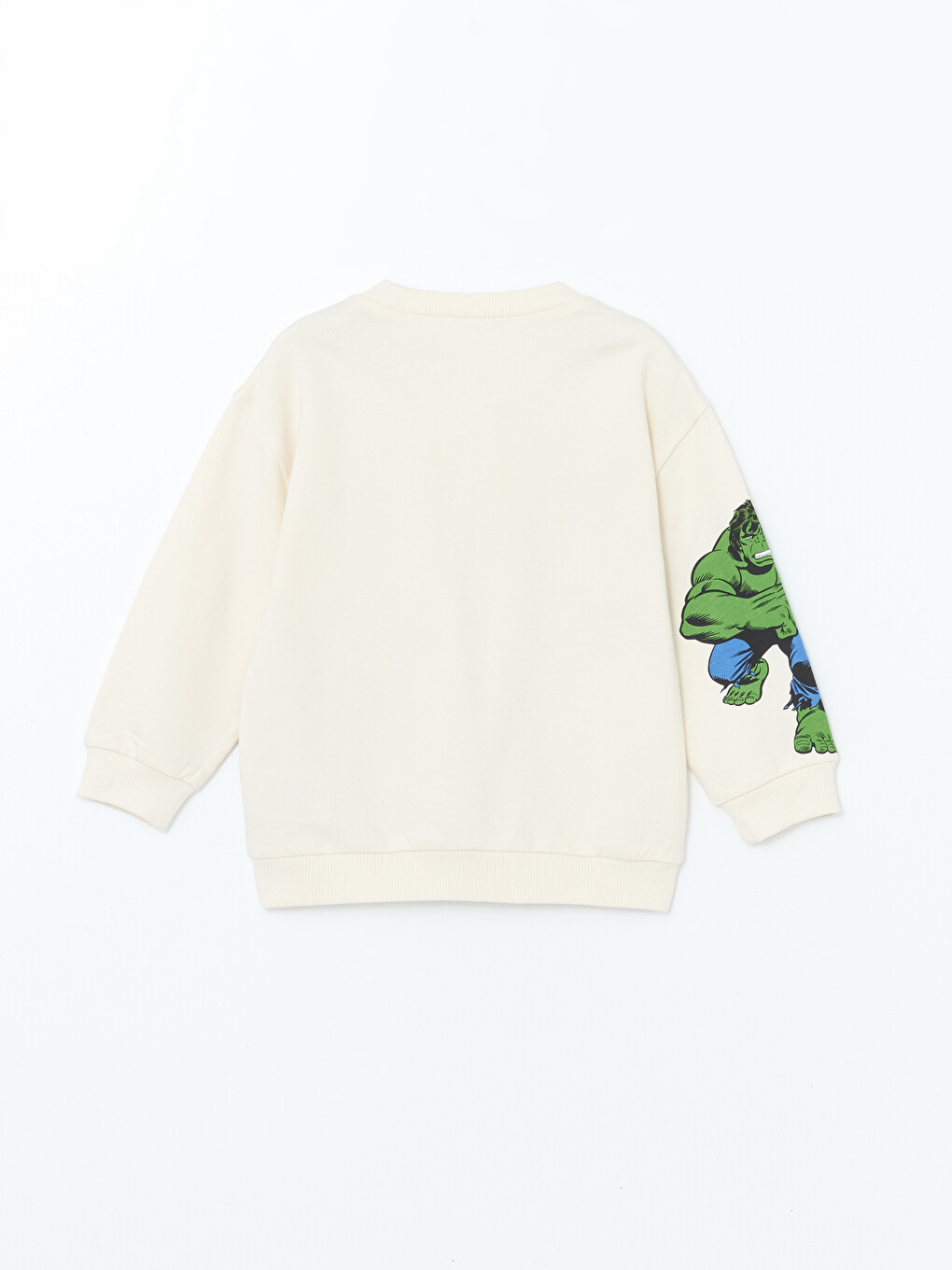 Bej Avengers Baskılı Erkek Çocuk Sweatshirt-1