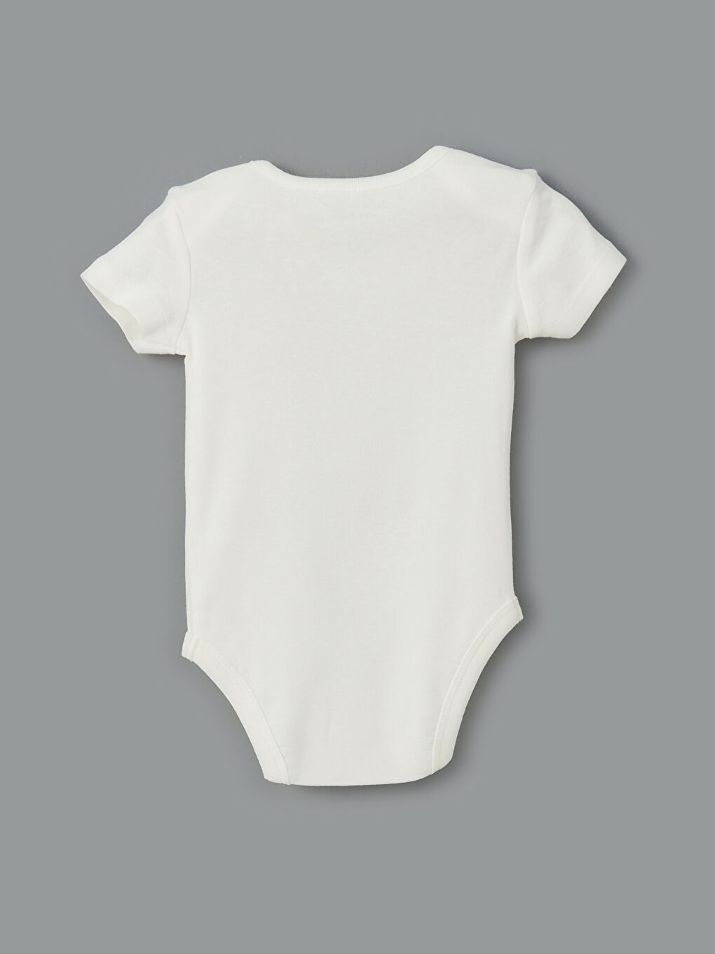 Ekru Bisiklet Yaka Erkek Bebek Çıtçıtlı Body-2