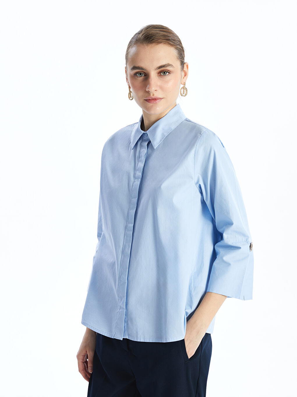Ženska košulja od poplina Regular Fit -S57483Z8-S7S