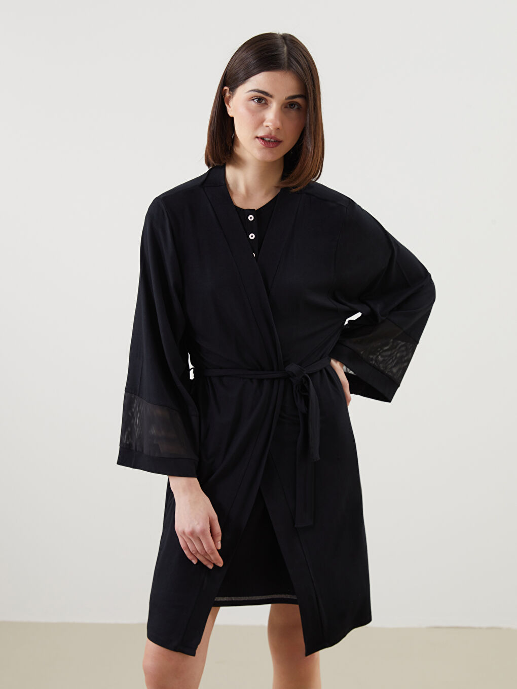 Shawl Collar Women's Robe -S57538Z8-CVL