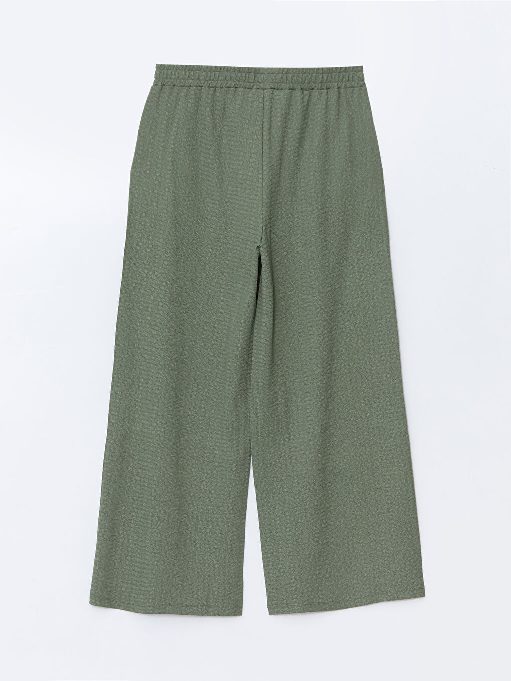 Elasticated Waist Textured Women's Trousers-5