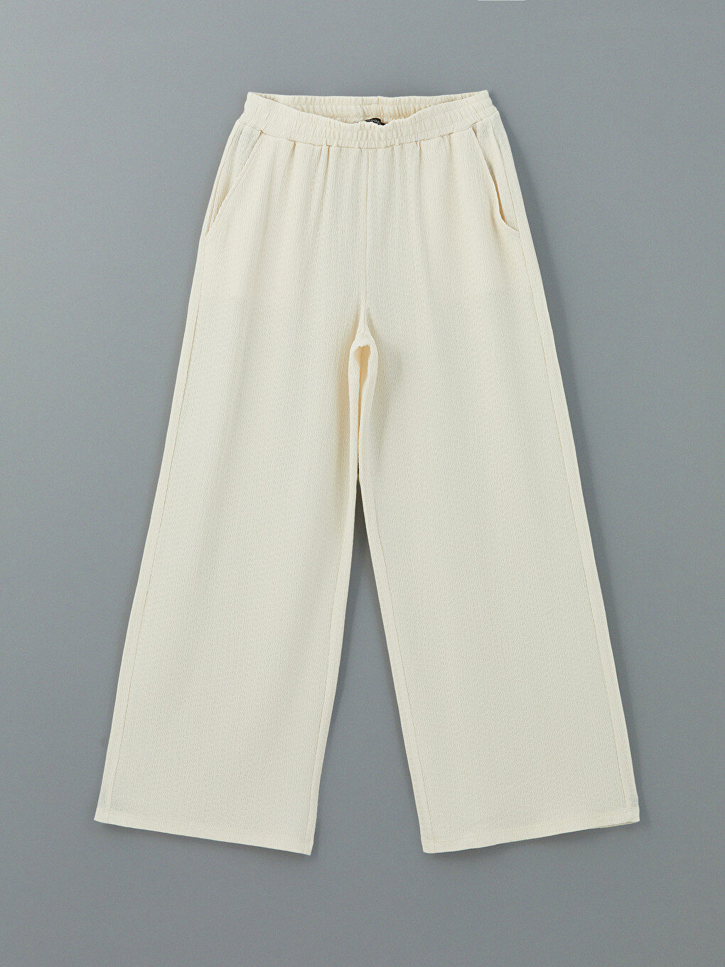 Elastic Waist Textured Women's Pants-4