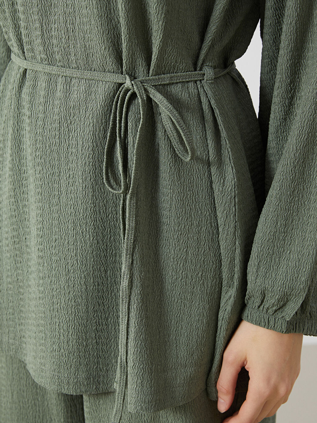 تونيك نسائي مجعد بكول مدور-2