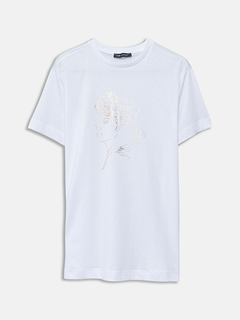 T-shirt Imprimé à Col Rond pour Femmes