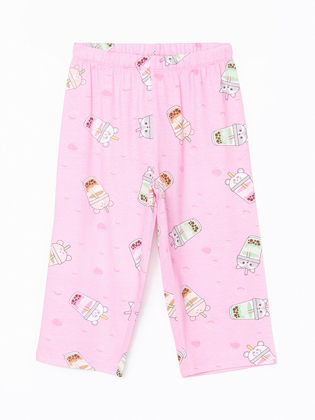 Crew Neck Girls' Pyjama Set -S57588Z4-FSP