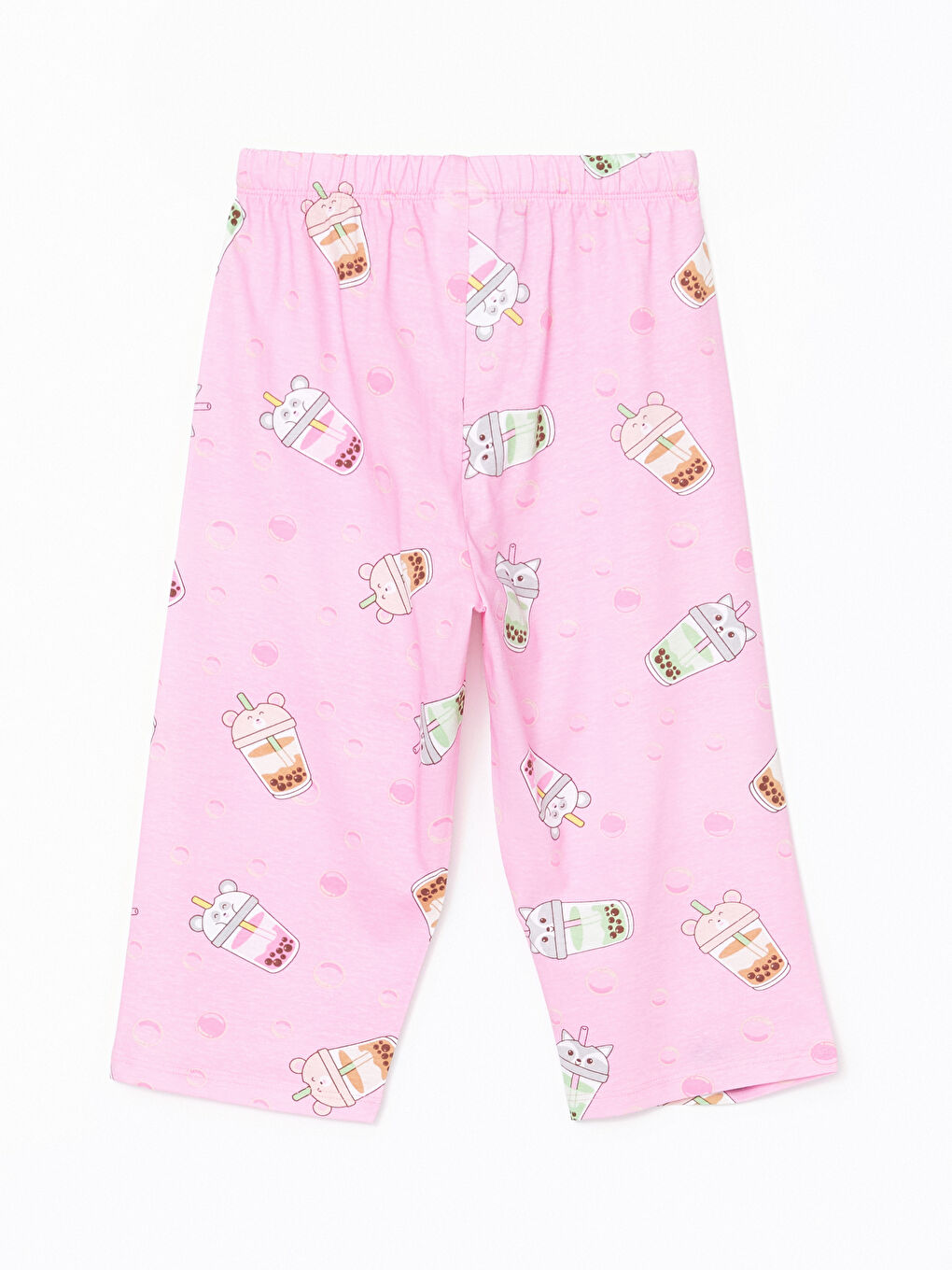 Crew Neck Girls' Pyjama Set -S57588Z4-FSP