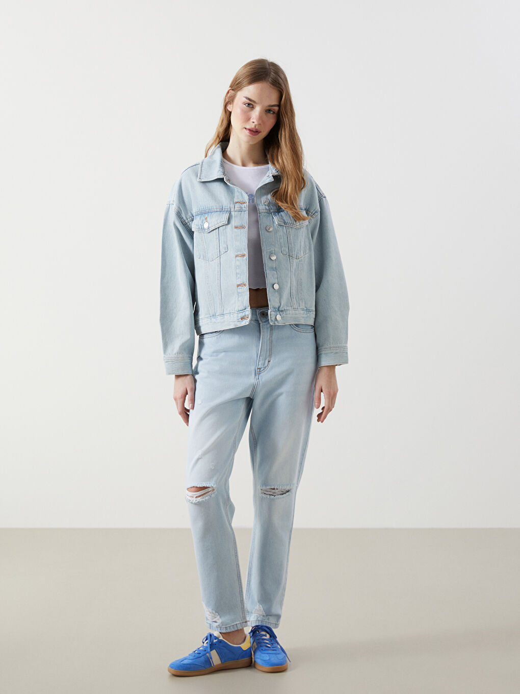 XSIDE Veste en jean à col pour Femmes -S57612Z8-K9M