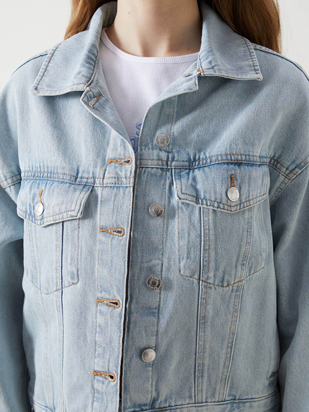 XSIDE Veste en jean à col pour Femmes -S57612Z8-K9M