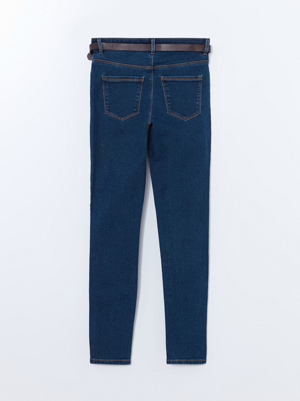 Belted Skinny Fit Women's Jeans -S57616Z8-309