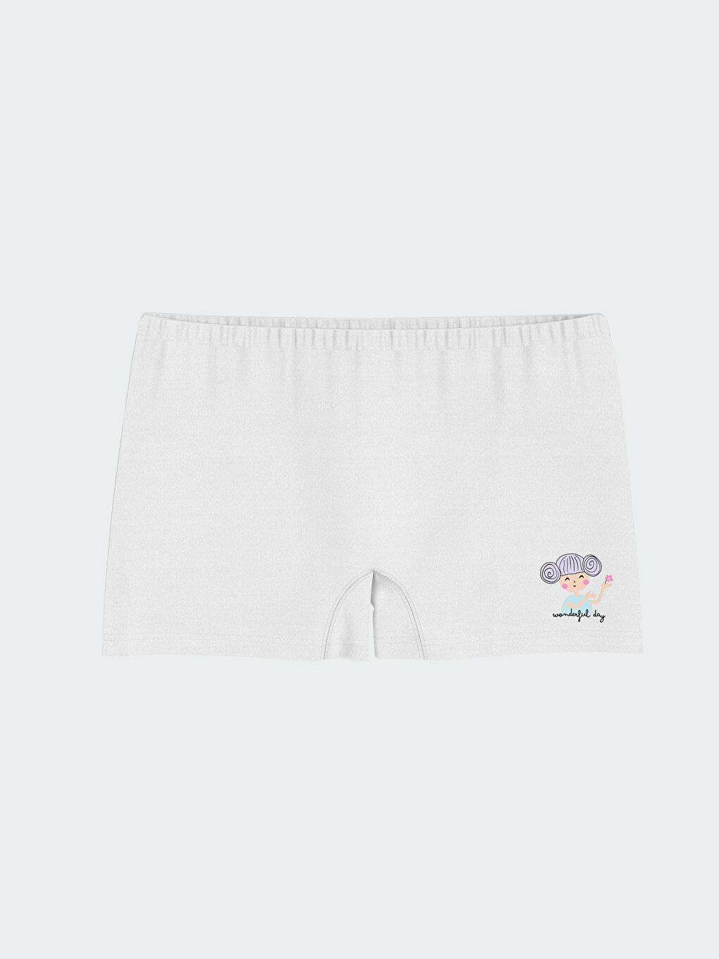 LCW Kids Beyaz Çiçekli Kız Çocuk Boxer 3'lü - 3