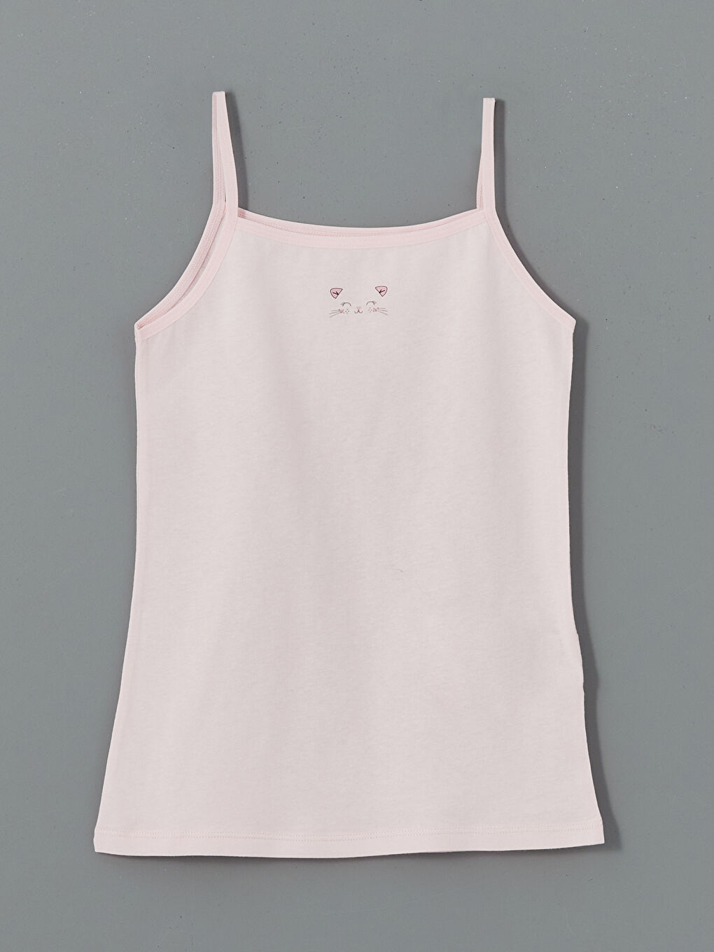 Pembe Kare Yaka Kız Çocuk Atlet