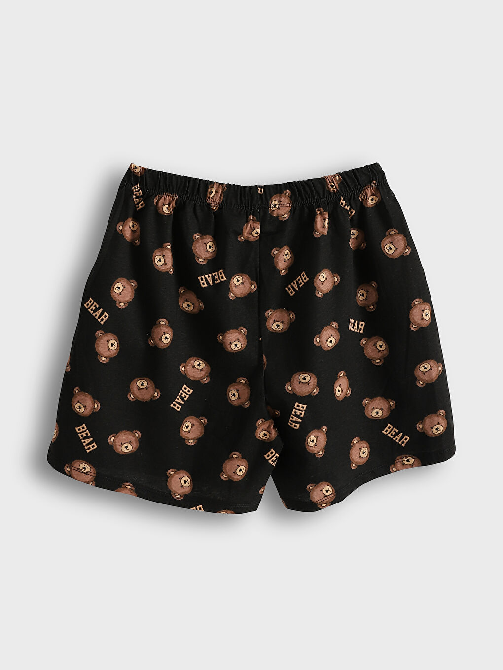 طقم بيجامة قصيرة مطبوع بياقة دائرية للسيدات-3