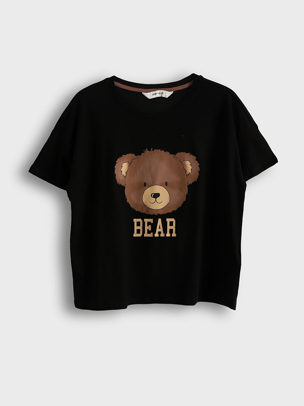 طقم بيجامة قصيرة مطبوع بياقة دائرية للسيدات-1