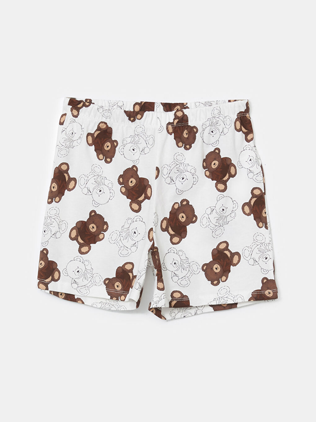 LCW Young Elasticated Waist Bear Printed Women's Short Pyjama Bottoms -S57748Z8-LRA