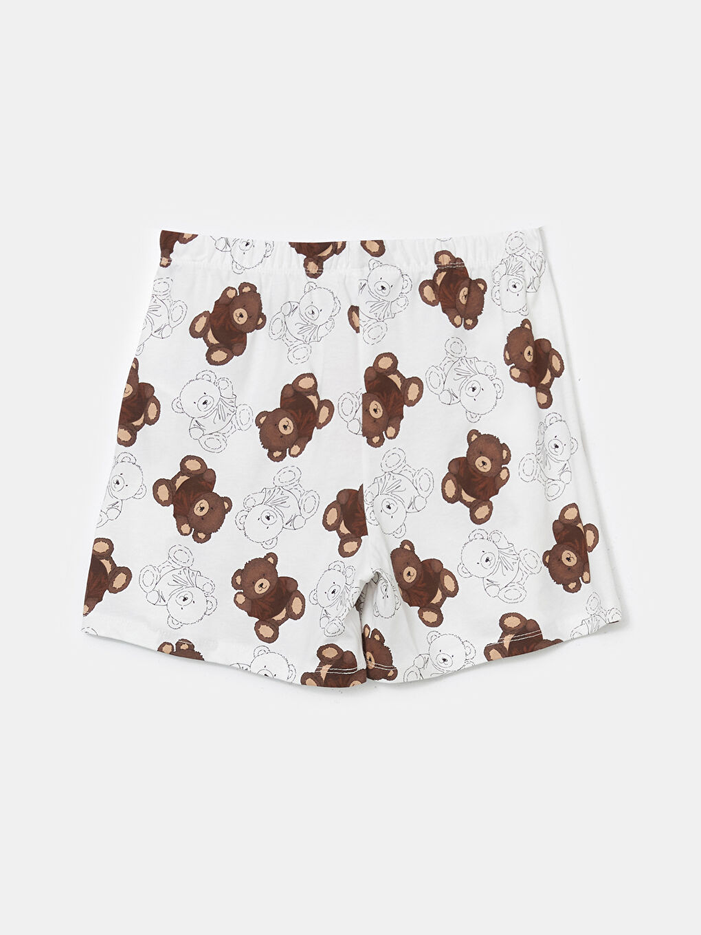 LCW Young Elasticated Waist Bear Printed Women's Short Pyjama Bottoms -S57748Z8-LRA