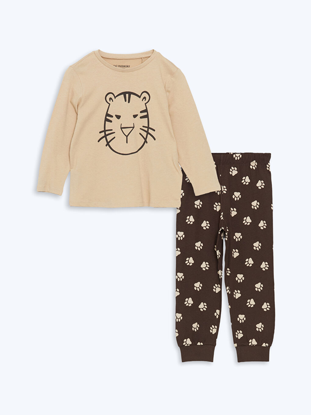 Crew Neck Printed Boys' Pyjama Set -S57766Z1-KNF