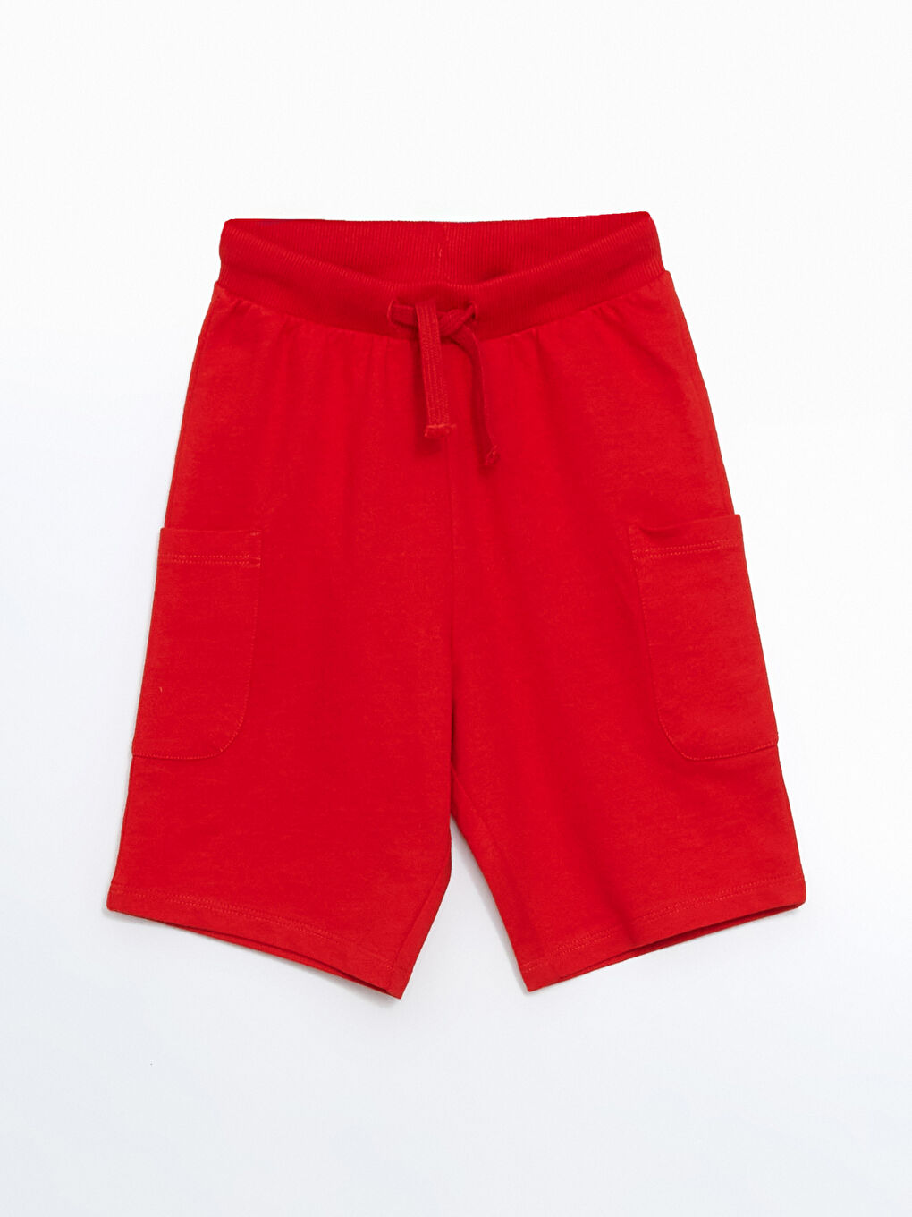 Kırmızı Beli Lastikli Basic Erkek Çocuk Şort