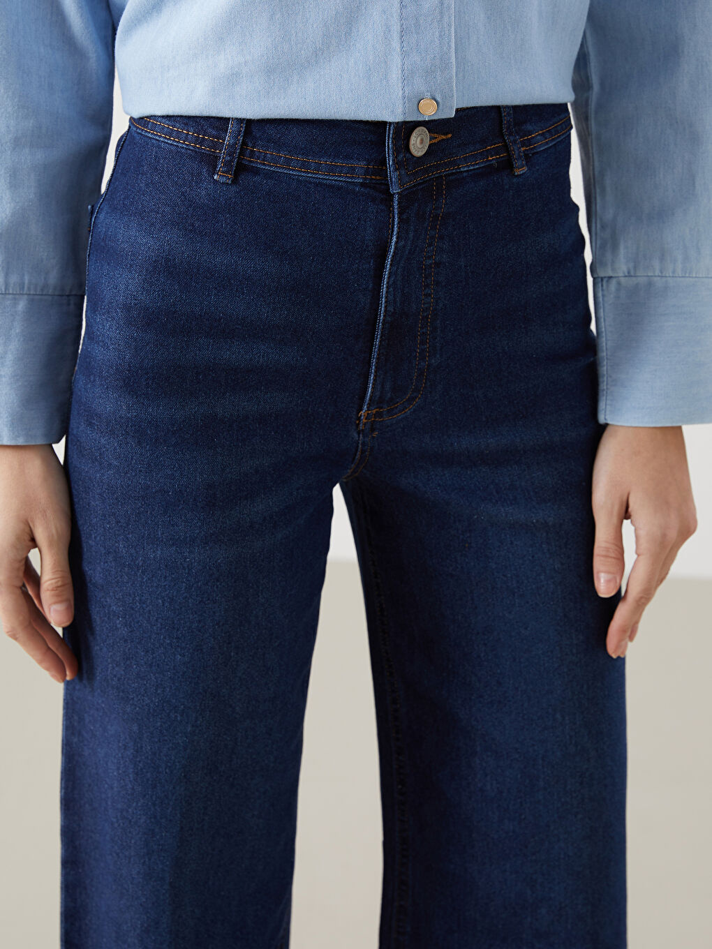 Jean Jambe Large pour Femmes-2