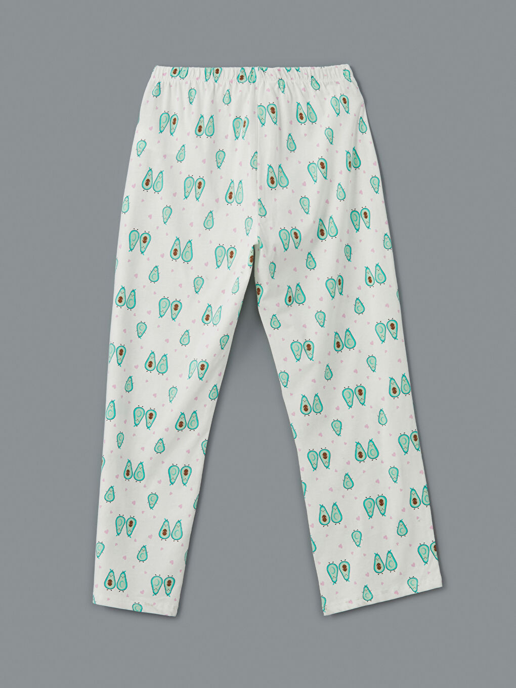 Ekru Beli Lastikli Desenli Hamile Pijama Altı-5