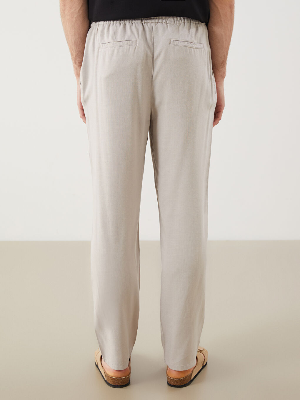 LCW Vision Standard Fit Linen Blend Men's Trousers -S57886Z8-DS3