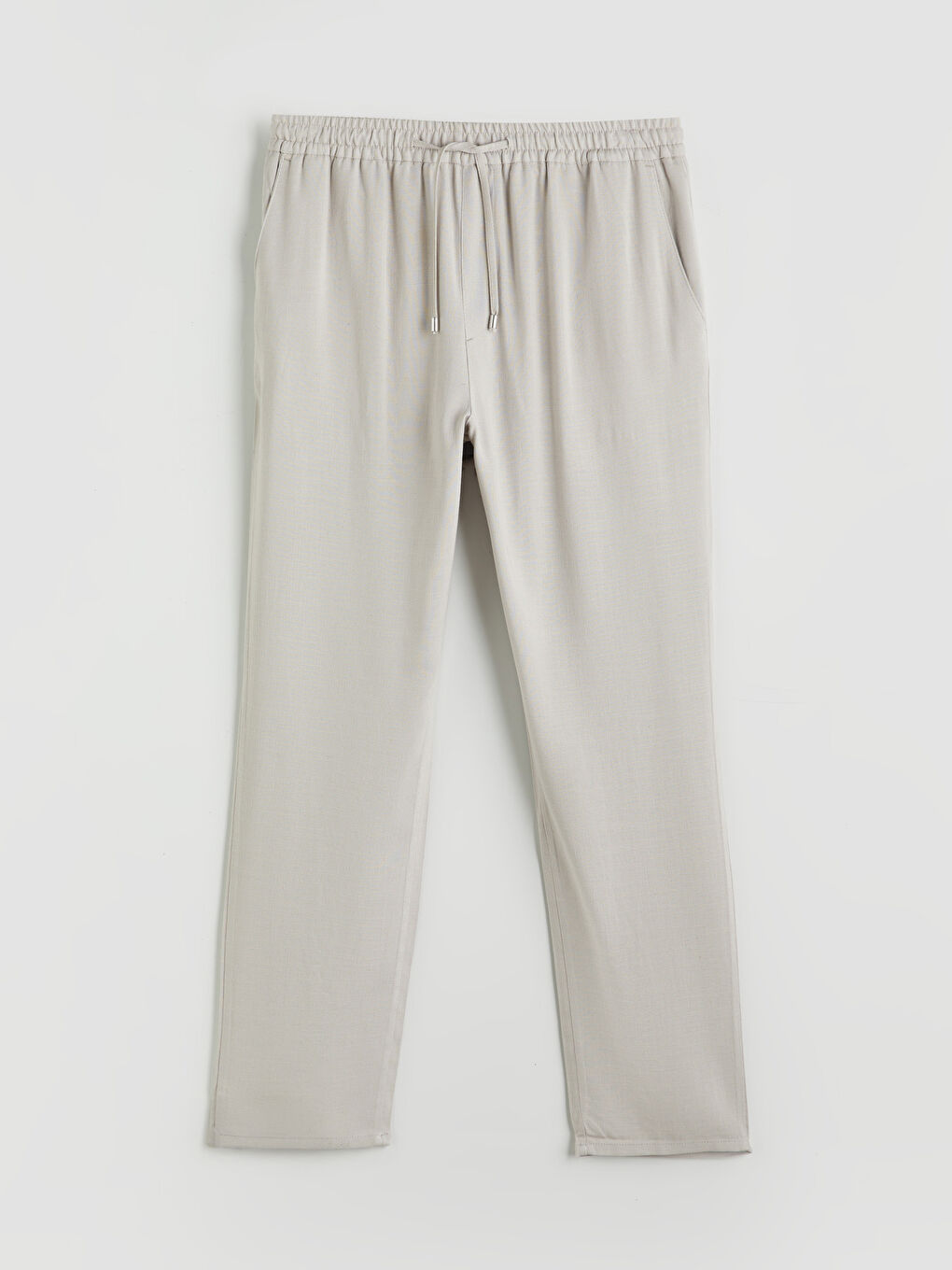 Standard Fit Linen Blended Men's Trousers -S57886Z8-DS3