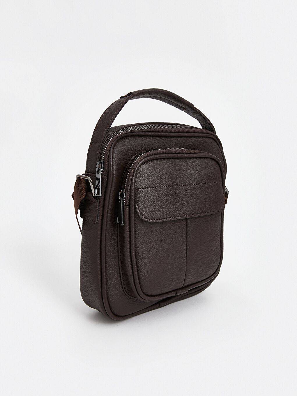 Faux Leather Men's Shoulder Bag-4