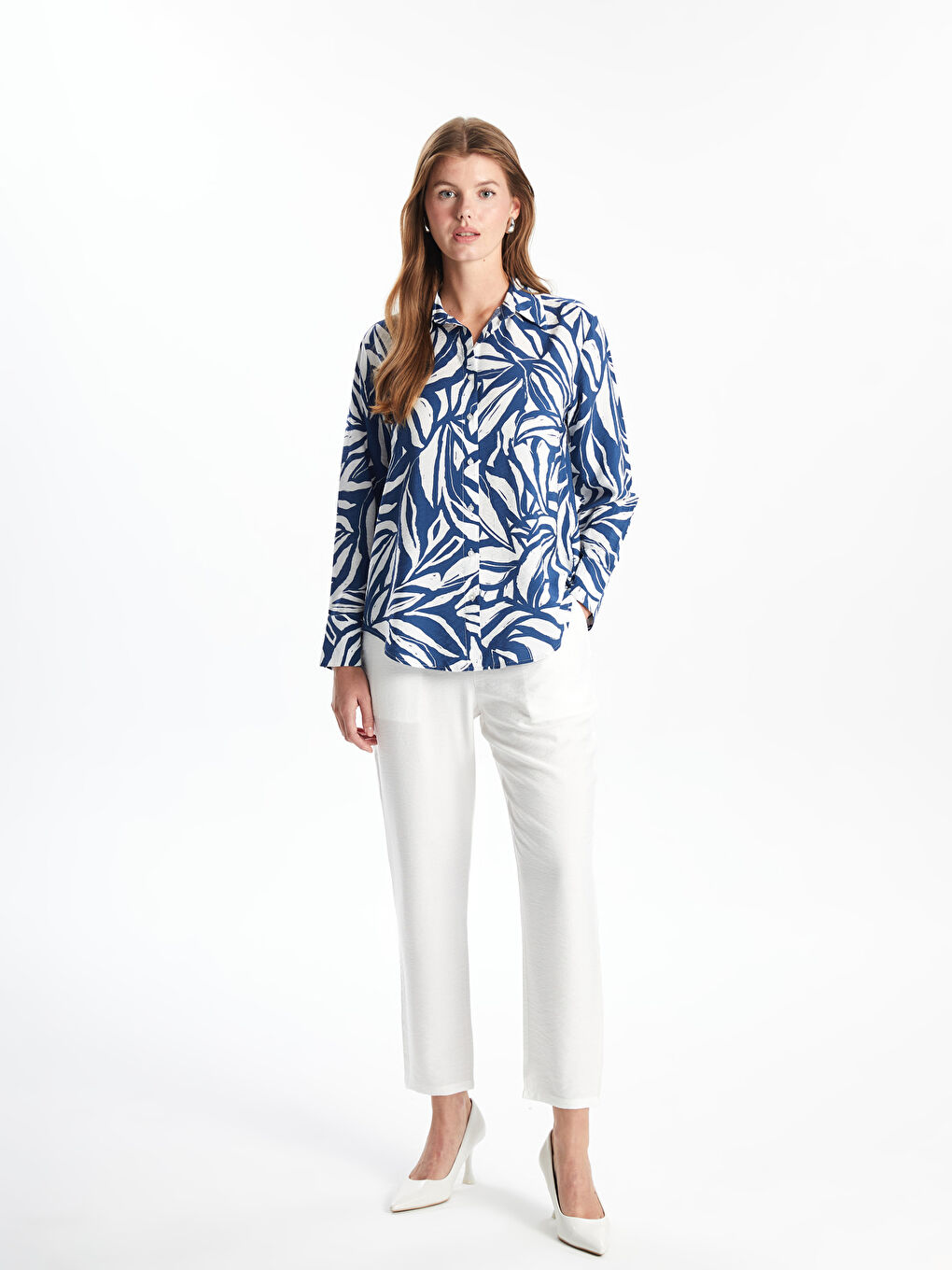 Patterned Women's Shirt -S57928Z8-LSJ
