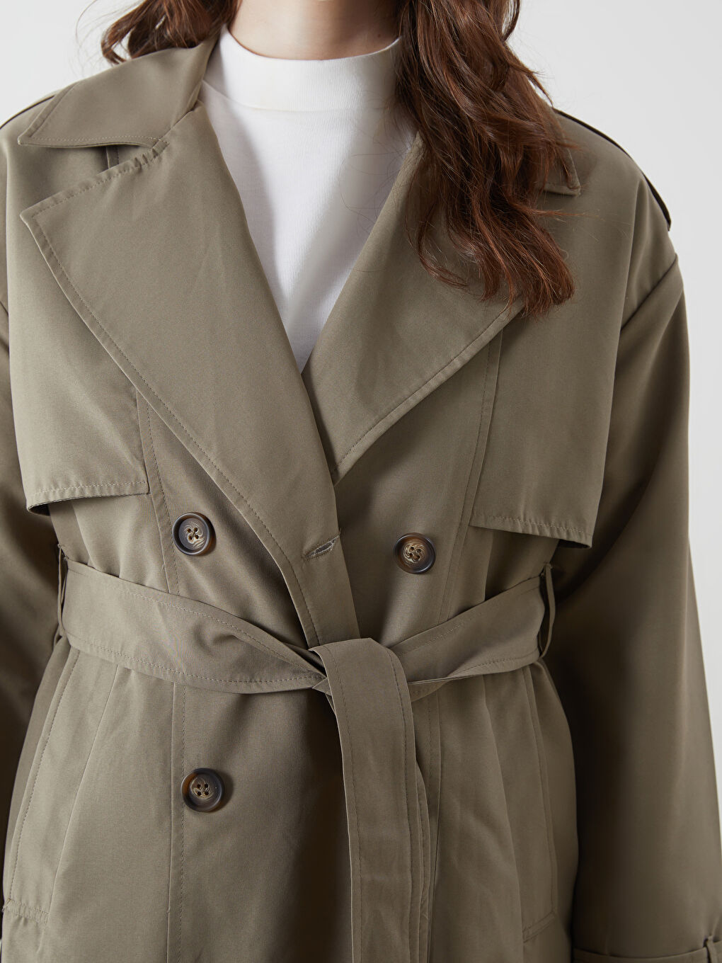 Jacket Collar Straight Long Sleeve Oversize Women's Trench Coat -S57966Z8-L6S