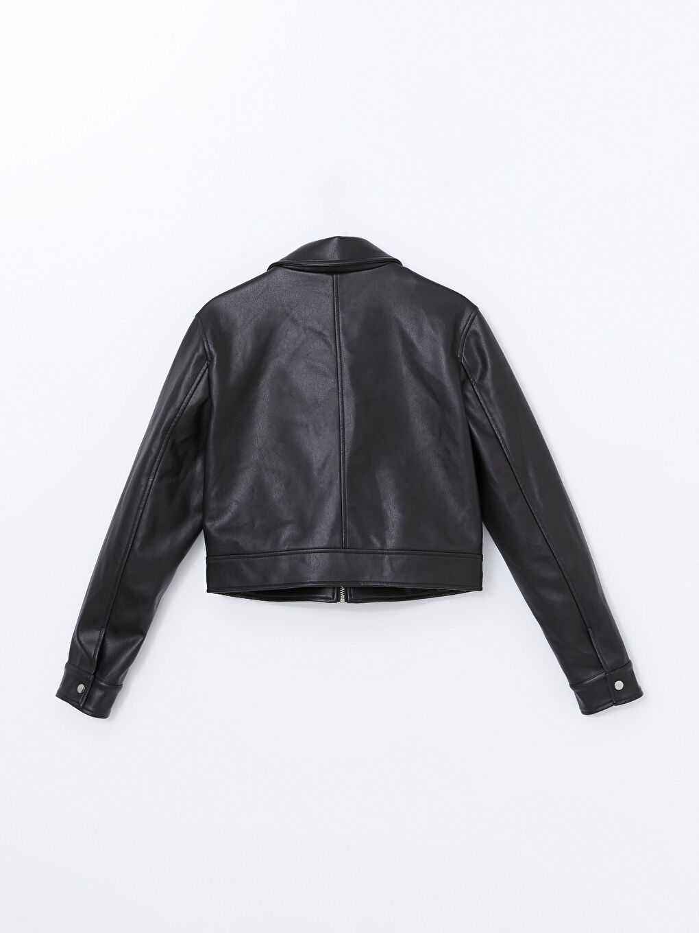 Shirt Collar Women's Leather Look Jacket -S57975Z8-CVL