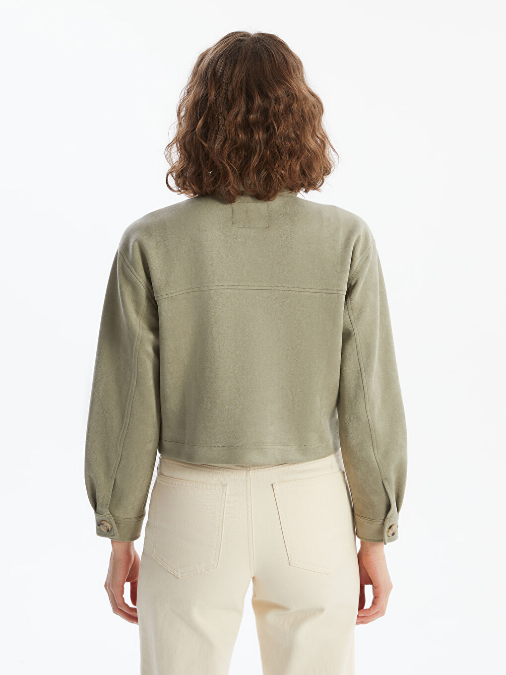 Shirt Collar Women's Suede Look Jacket -S57981Z8-LV8