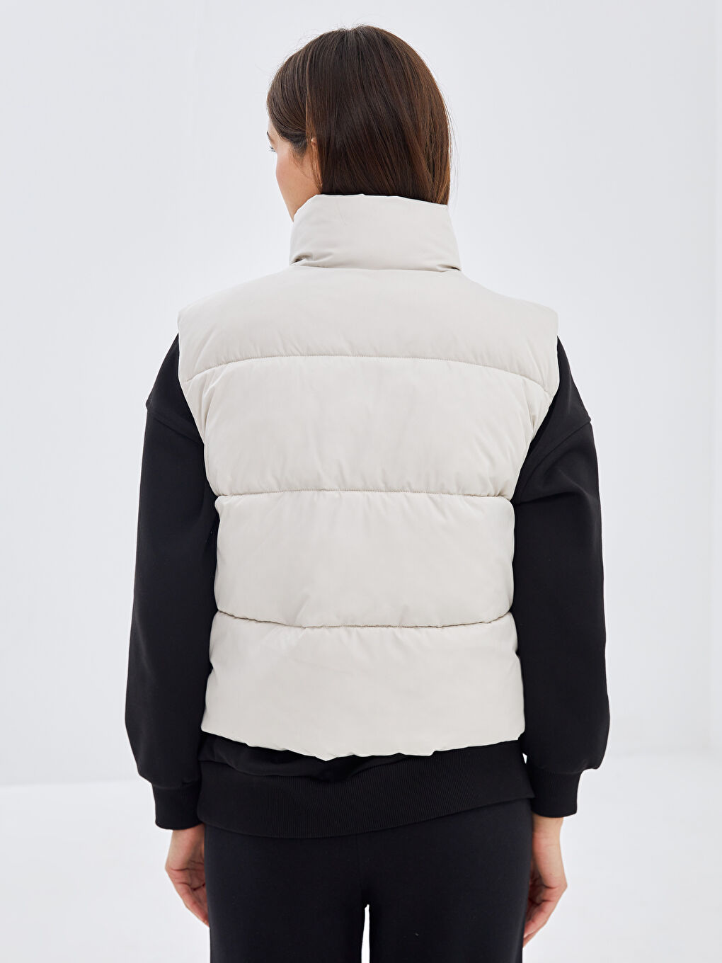 Stand-Up Collar Women'S Puffer Vest -S57984Z8-DXR