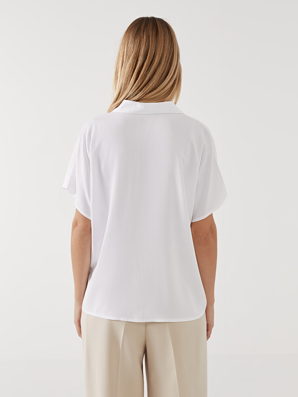 Loose Fit Draped Women's Shirt -S58003Z8-Q6K
