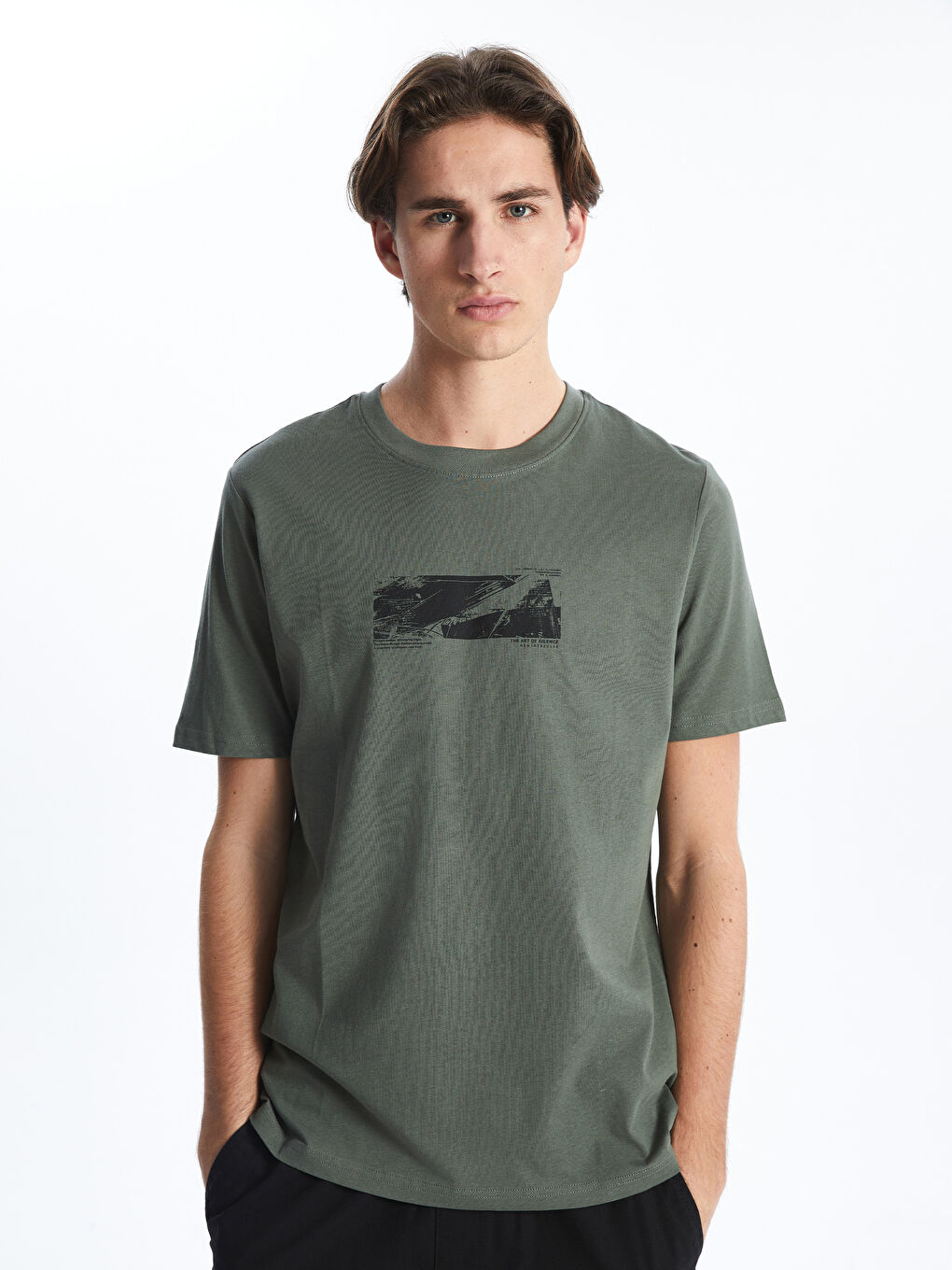 Crew Neck Los Angeles Printed Jersey Men's T-Shirt