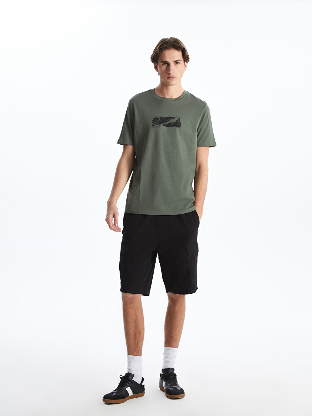 Crew Neck Los Angeles Printed Jersey Men's T-Shirt-1