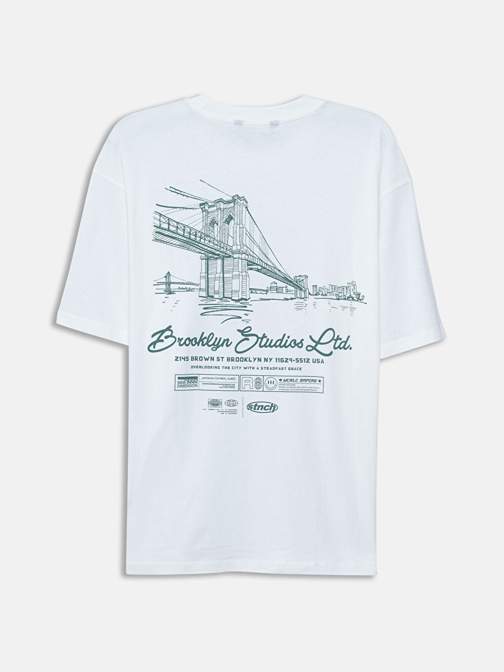 T-shirt Imprimé pour Hommes à Col Rond-1