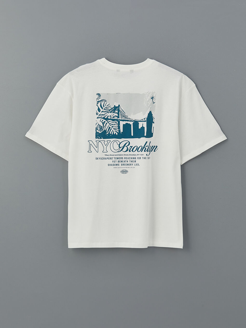 Crew Neck Brooklyn Printed Men's T-Shirt -S58030Z8-EEW