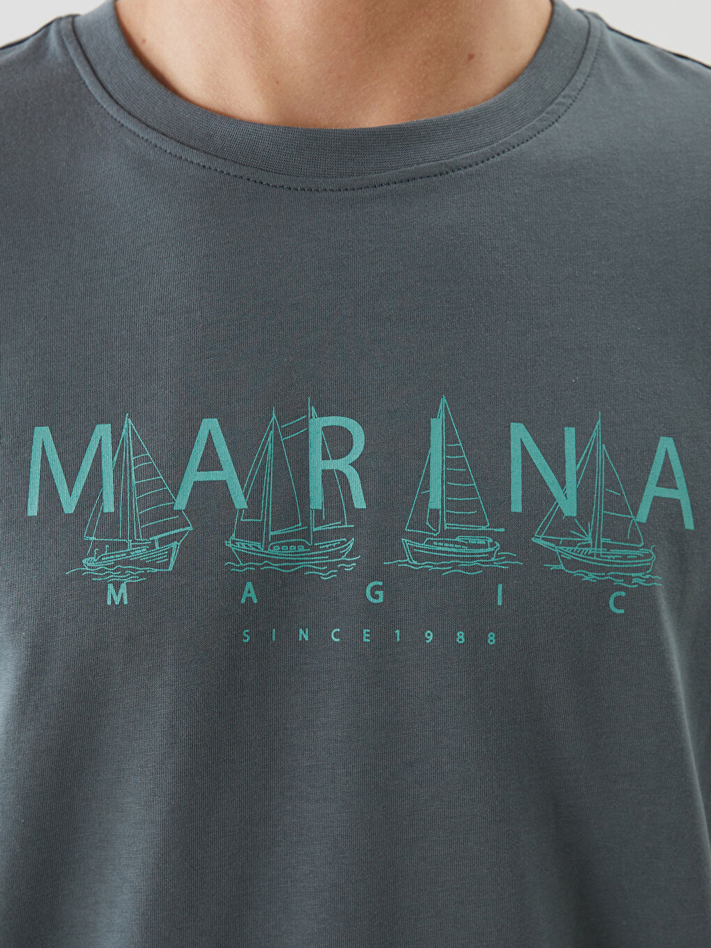 LC WAIKIKI Crew Neck Printed Short Sleeve Men's T-Shirt -S58047Z8-Z43