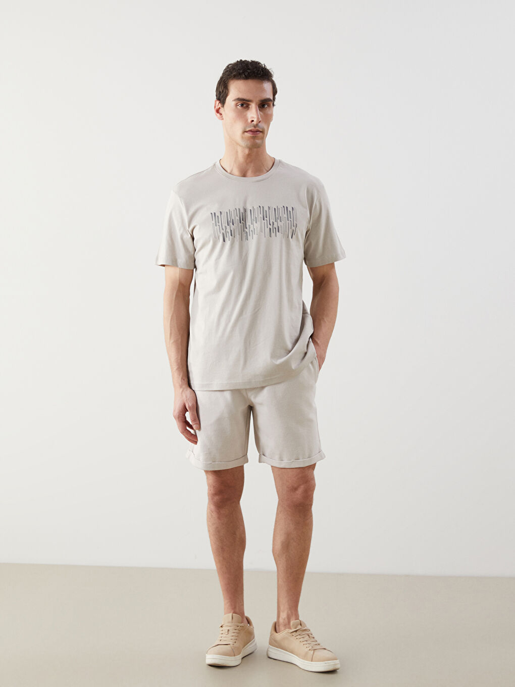 Crew Neck Printed Jersey Men's T-Shirt-1