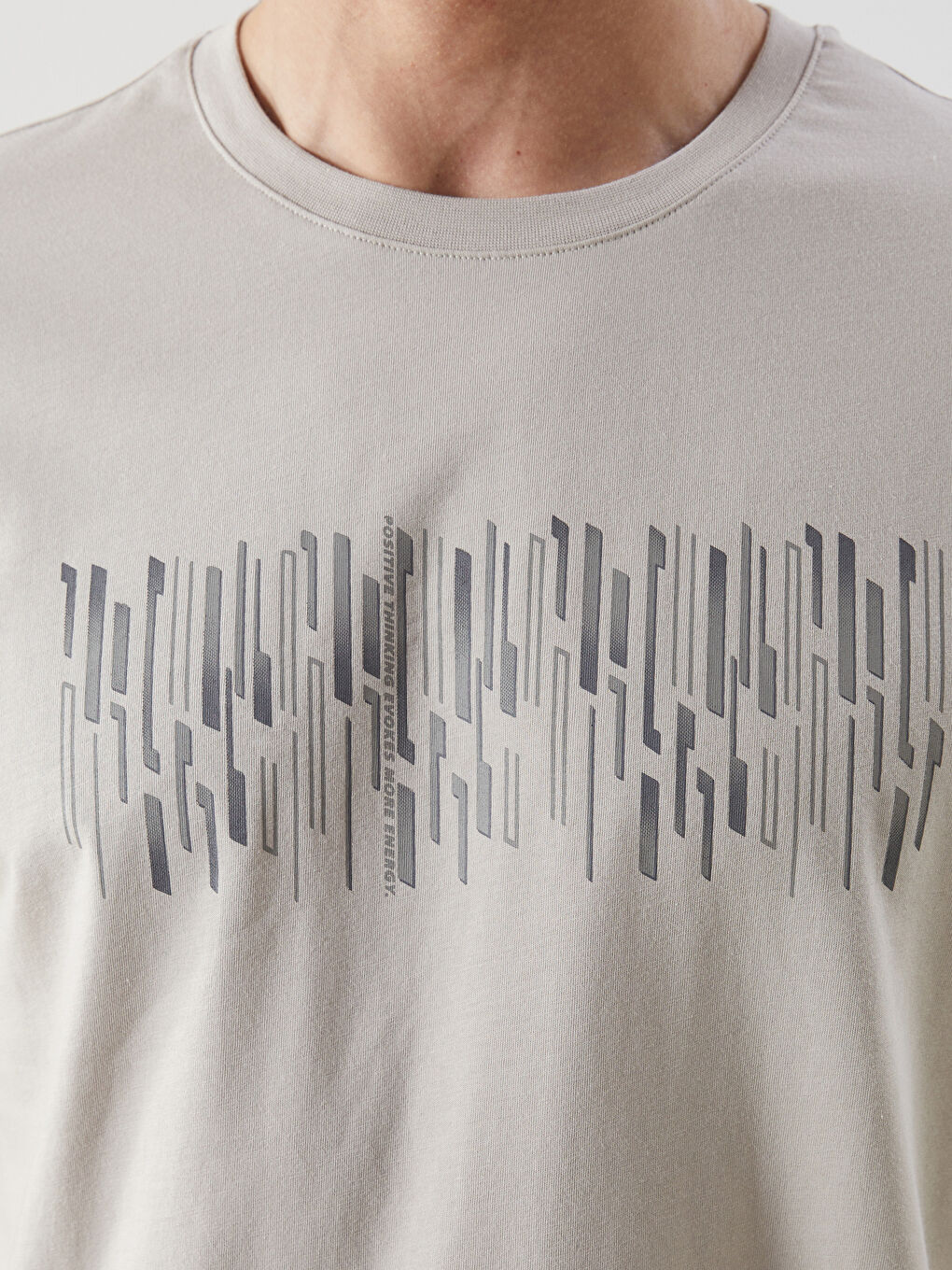 Crew Neck Printed Jersey Men's T-Shirt-2