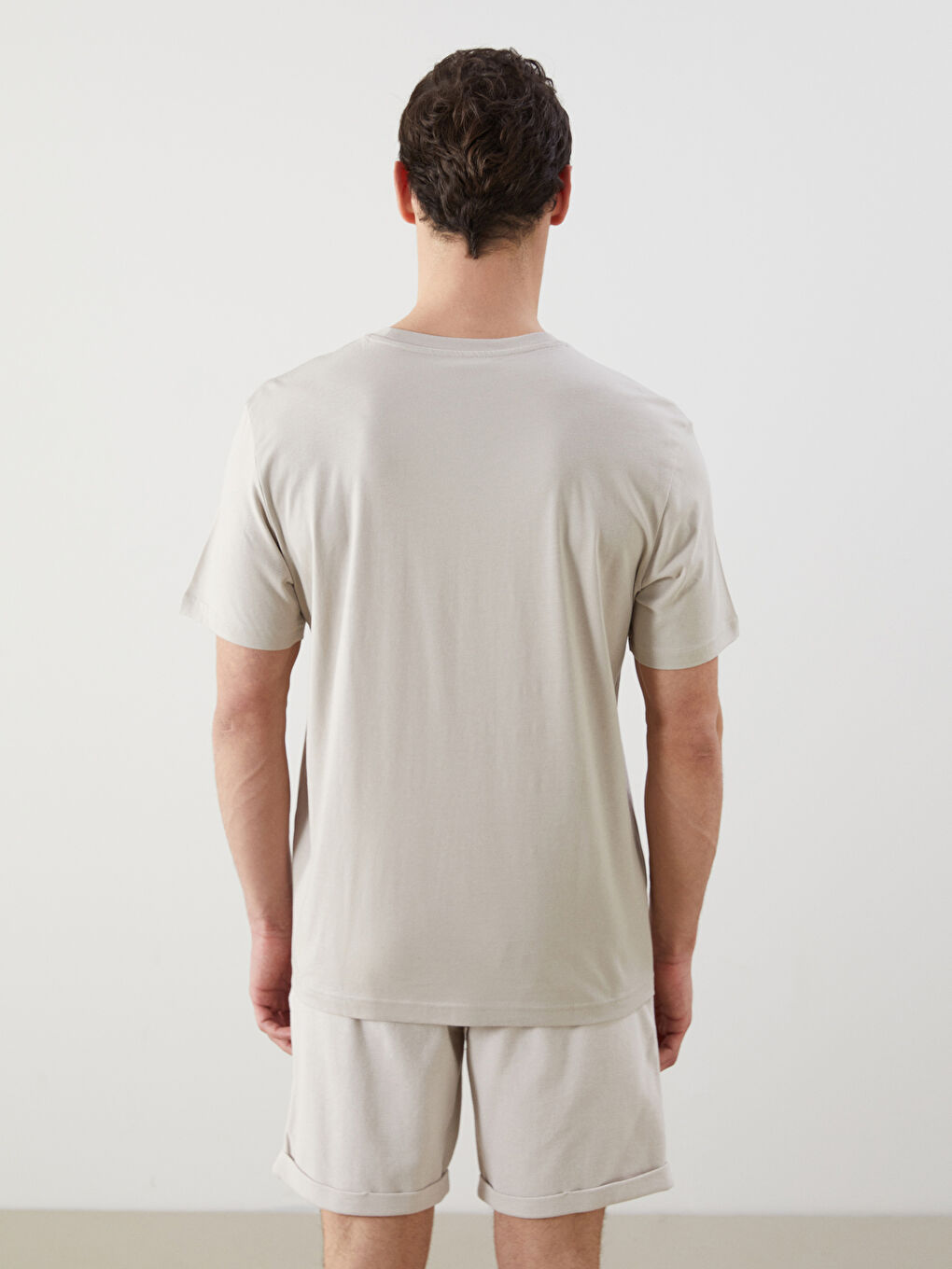 Crew Neck Printed Jersey Men's T-Shirt-3