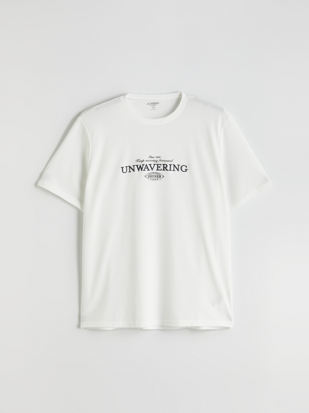 Rundhalsausschnitt Bedrucktes Jersey Herren T-shirt-4