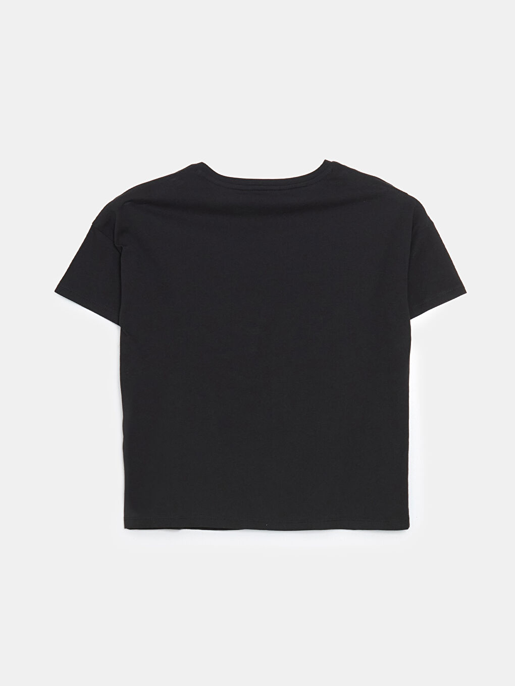 Siyah Bisiklet Yaka Ayı Teddy Baskılı Kadın Pijama Üstü-1