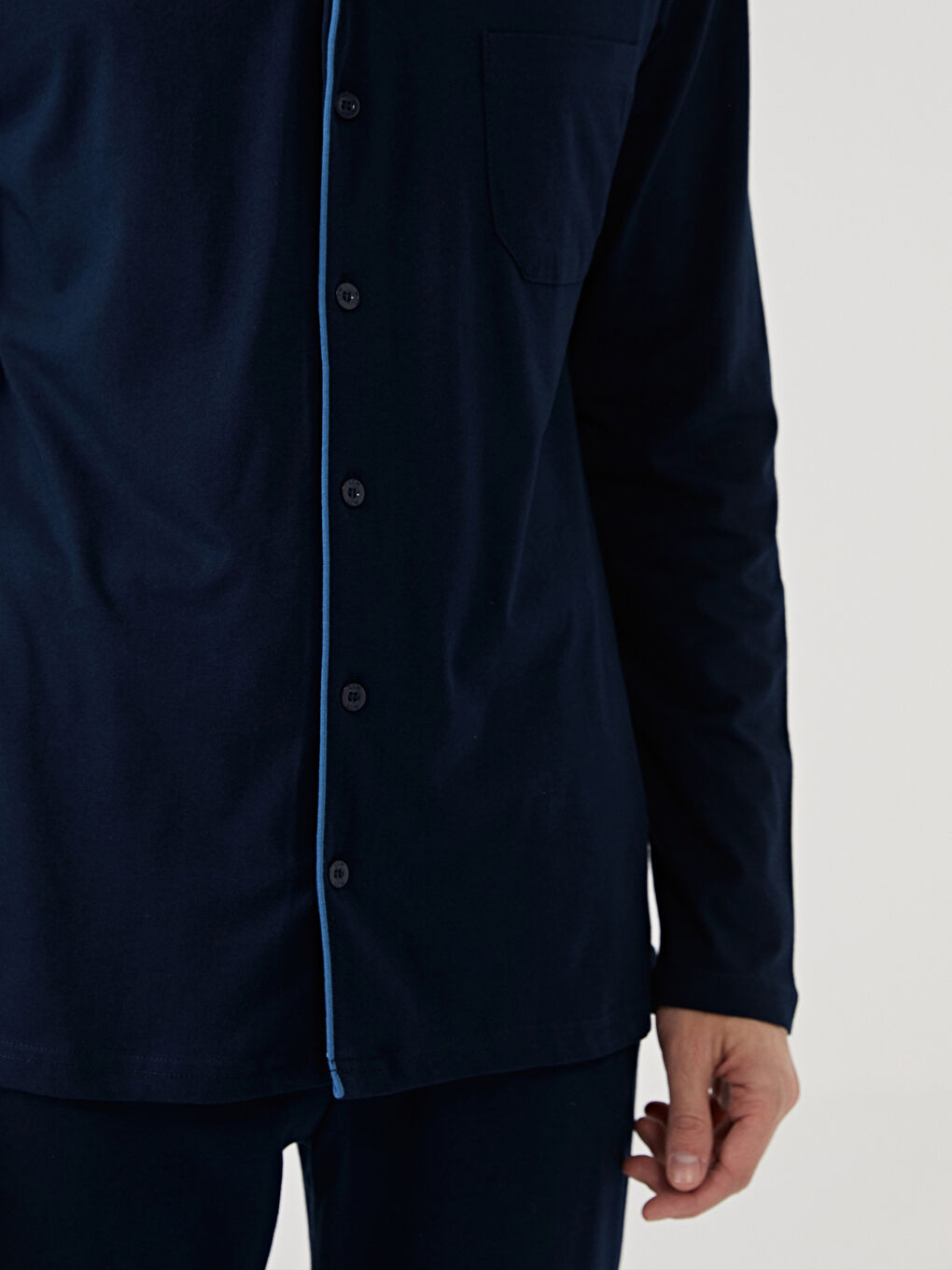 LC WAIKIKI Lacivert Standart Kalıp Erkek Pijama Takımı - 1