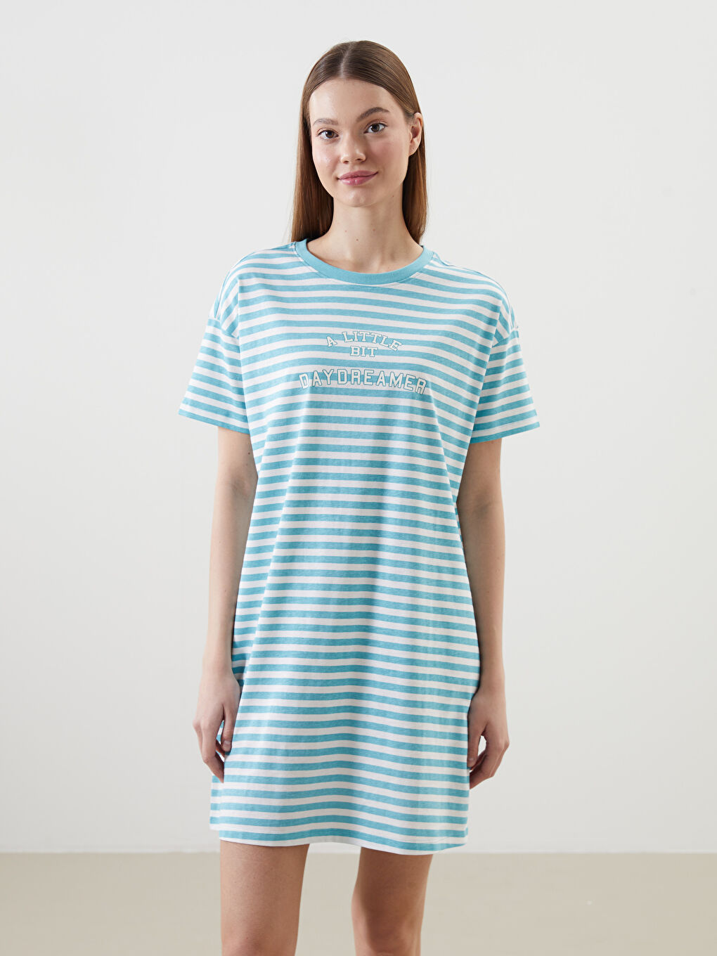 Crew Neck Printed Women's Nightdress -S58149Z8-LTX